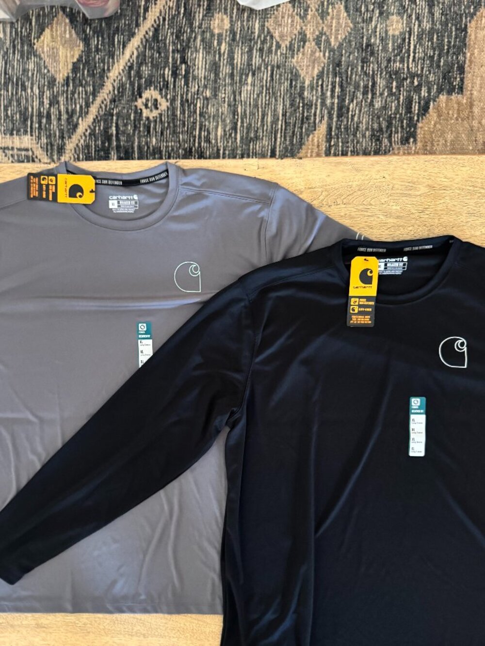 Carharrt Dri-fit long sleeve tees.